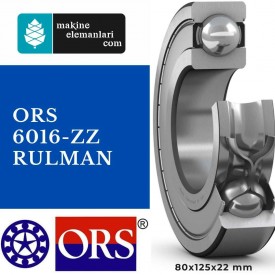 6016 ZZ Ors rulman 80x125x22 Çelik Kapak 80*125*22 mm